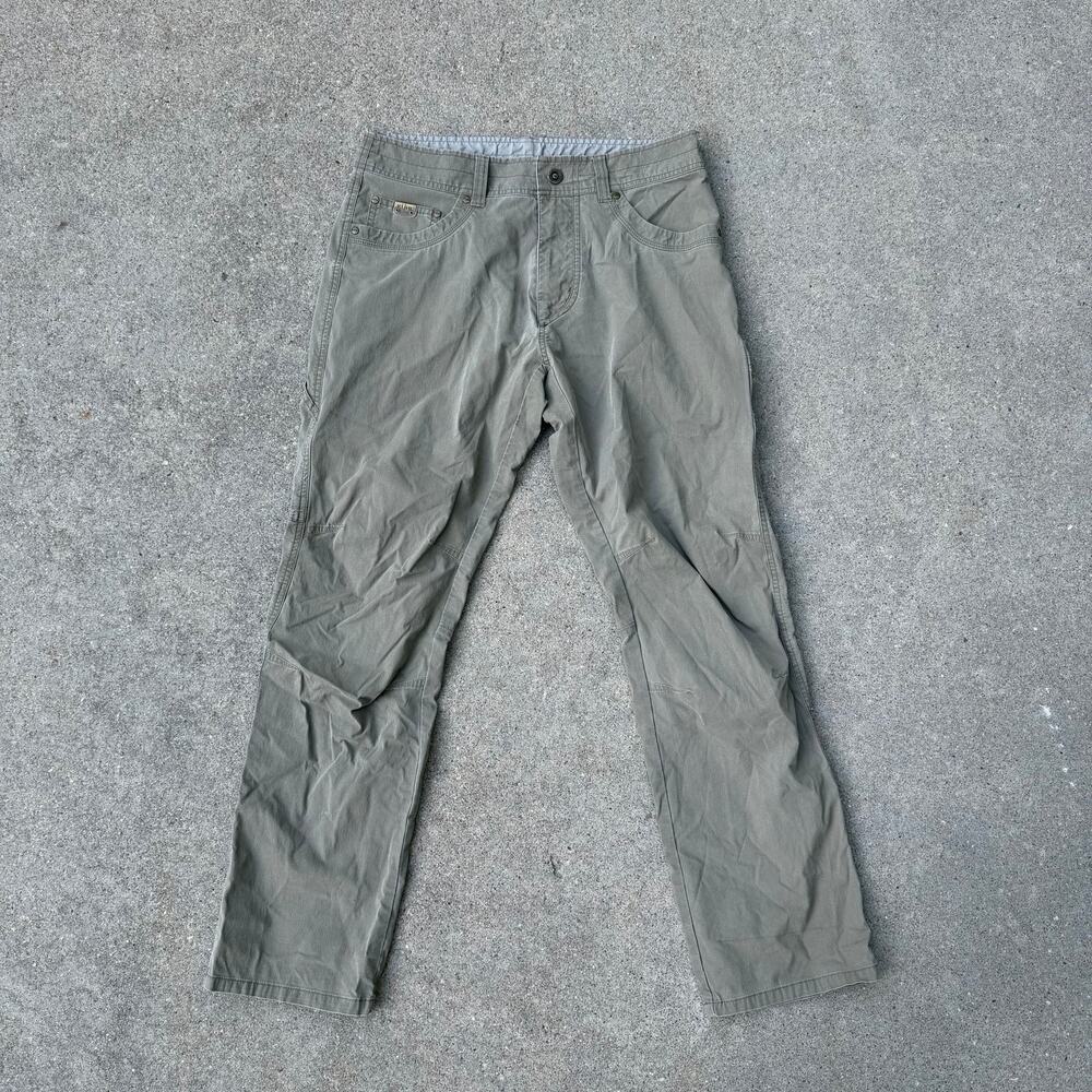 Kuhl Revolvr 32x32 Stretch Vintage Patina Gorpcore Hiking Work Pants Gray Tan